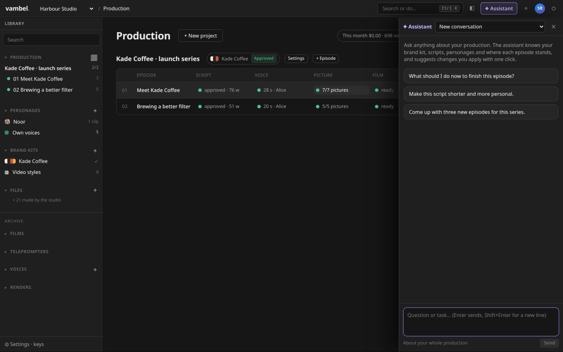An assistant that knows your production